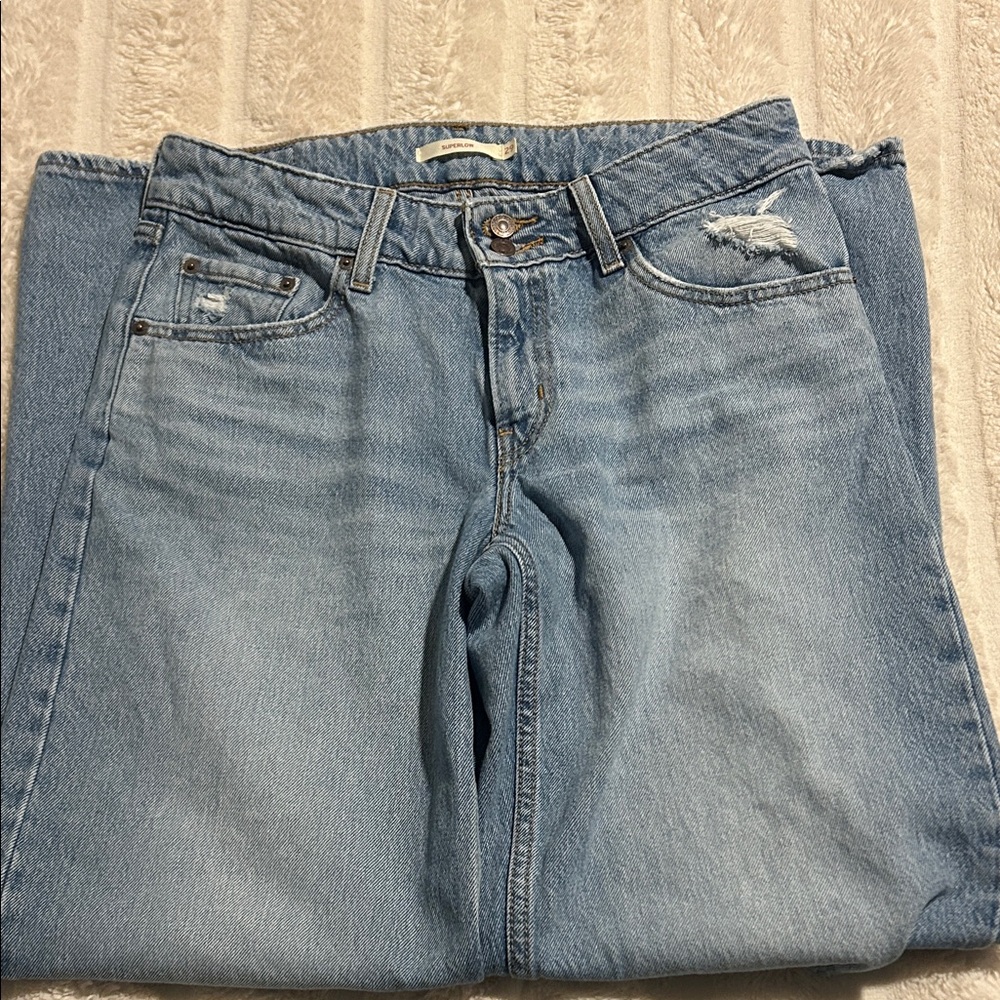 Levi's Light Blue Wide Leg Flare Jeans